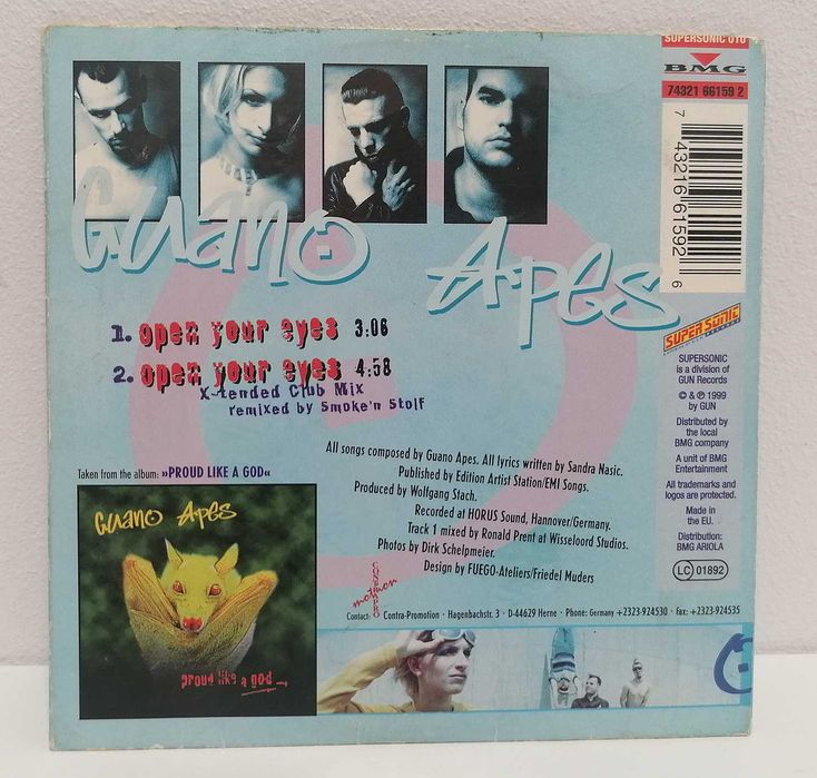Cd single Guano Apes - Open Your Eyes