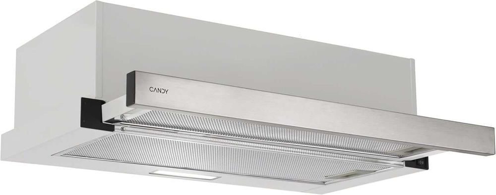 Candy CBT6130 3, teleskopowy okap 60 cm, 2 poziomy mocy
