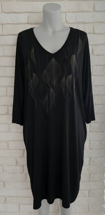 Wyprzedaż Wawa premium piękna elastyczna sukienka liście cyrkonie 50 5