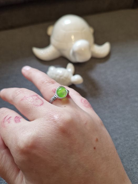Ręcznie robiony pierścionek handmade