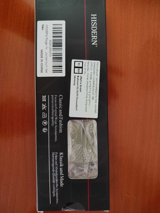 Conjunto de Gravata e Lenço HISDERN - Novo