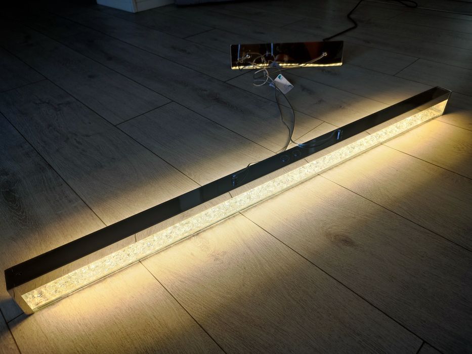 Lampa listwa LED kryształki nad stół srebrna sufitowa cardito 1 eglo