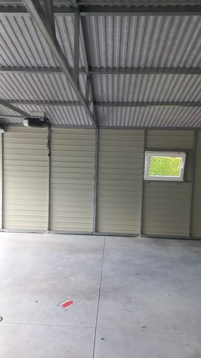 6x8 garaż blaszany drewnopodobny