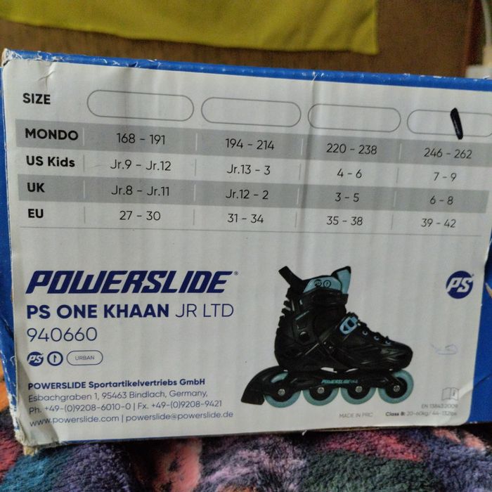 Дитячі роликові ковзани(р.39-42) Powerslide Khaan Junior LTD.