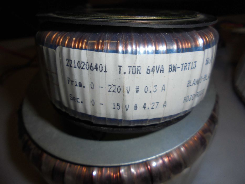 Transformador toroidal 15v