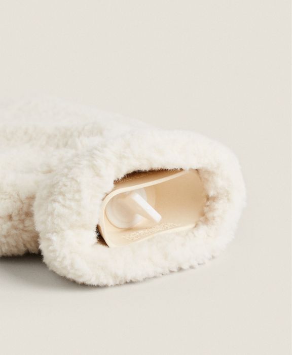 Saco Pequeno De Água Quente Efeito De Pelo Encaracolado Zara Home NOVO
