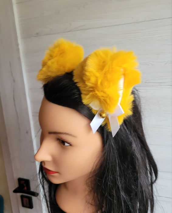 Opaska z futerkowymi uszami kota