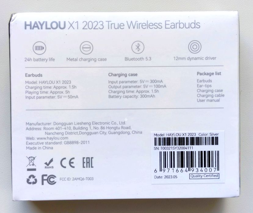 Оригінальні бездротові TWS навушники Haylou X1 2023