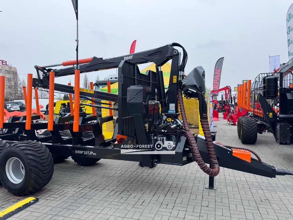 Przyczepa z HDS Lesna BMF10T z zurawiem BMF720 Full od BMF Polska !