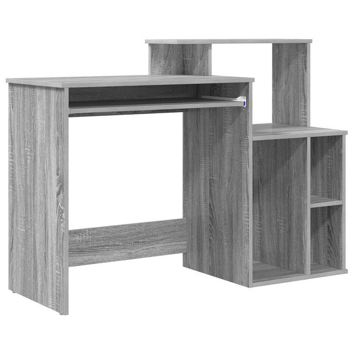 Biurko Vidaxl Szaro-Sonoma z Przechowywaniem 120,5 cm