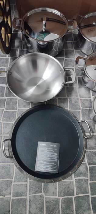 Trem de Cozinha SILAMPOS Novo (9 Peças) - Aço Inox 18/10 - INDUÇÃO