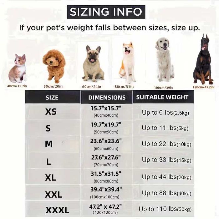 Маленьке, середнє, велике зимове плюшеве тепле ліжко для котів й собак