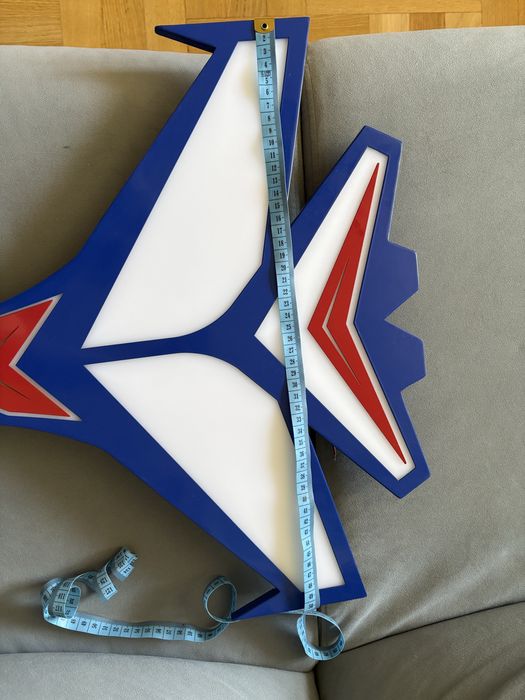 Lampa LED samolot do pokoju dziecięcego, pilot