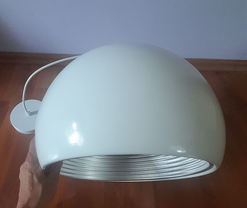 Lampa sufitowa, biała, średnica 30 cm
