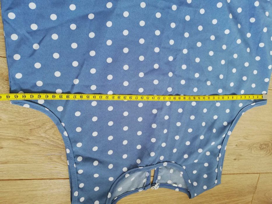 Błękitna sukienka w grochy, rozmiar uniwersalny