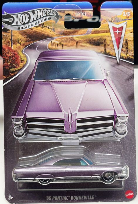 Hot Wheels '65 Pontiac Bonneville 1965 silver series srebrna Mattel