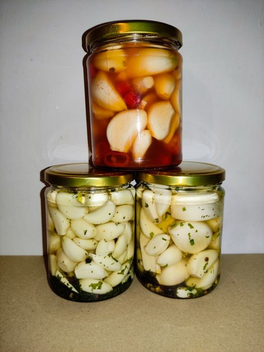 Zestaw Kiszony bób Kiszony czosnek Kiszone ogórki Kiszona Kapusta