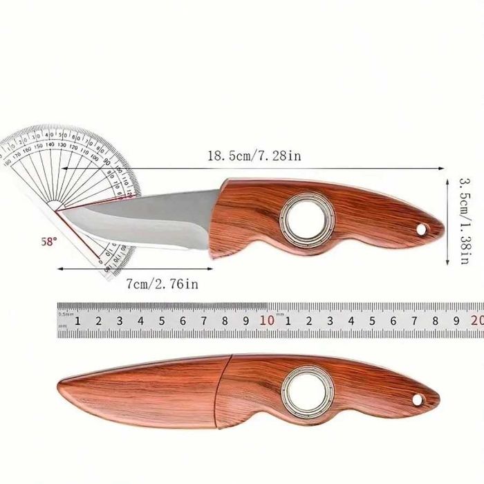 Nóż myśliwski turystyczny INNOWACYJNY Fidget spinner kabura ND266