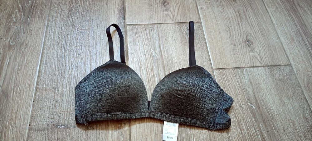 Biustonosz stanik bez fiszbin szary 80B Primark