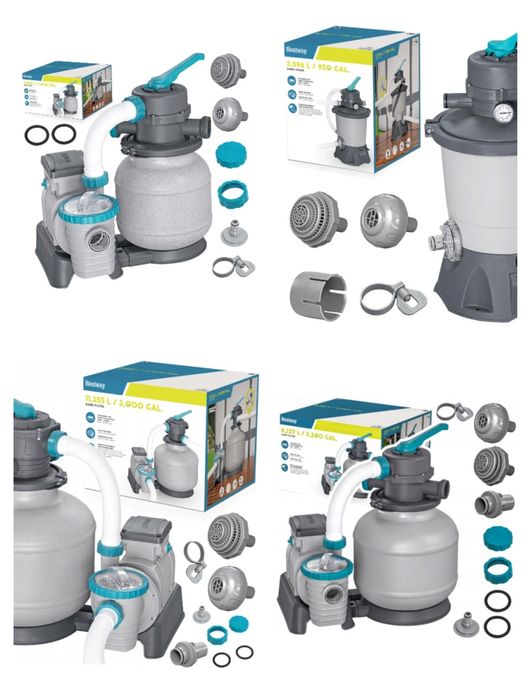 Пісочний насос Bestway 58486 - 11355л, 58499 - 8327л, 58497-6056л, 58515 - 3596л. Фільтраційна установка