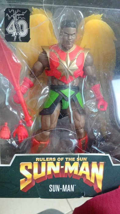 MOTU Sun-Man Rulers of the Sun Mattel Original - Novo (Caixa com Danos)