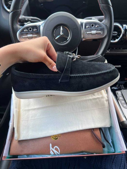 Лофери Loro Piana Loafers All Black premium u2