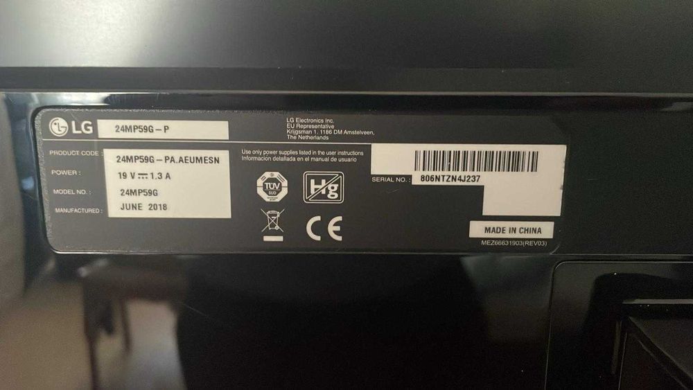 Monitor Gaming LG 24"