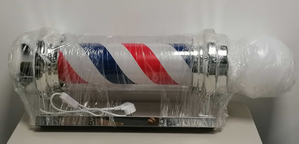 Poste de Barbeiro - Barber Pole - com luz e rotação