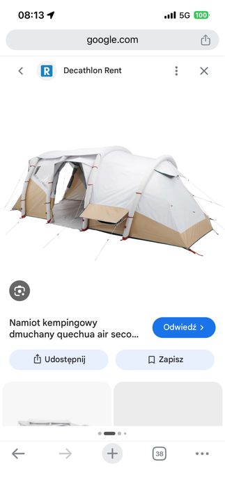 Namiot Decathlon 6.3 air  fresh&black bardzo duzy