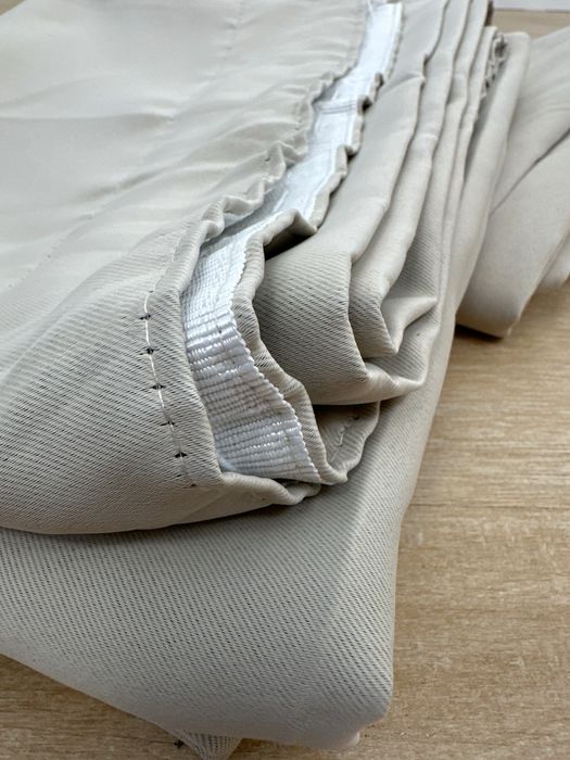 2 Cortinas Blackout Térmicas Deconovo 220×140 cm Creme