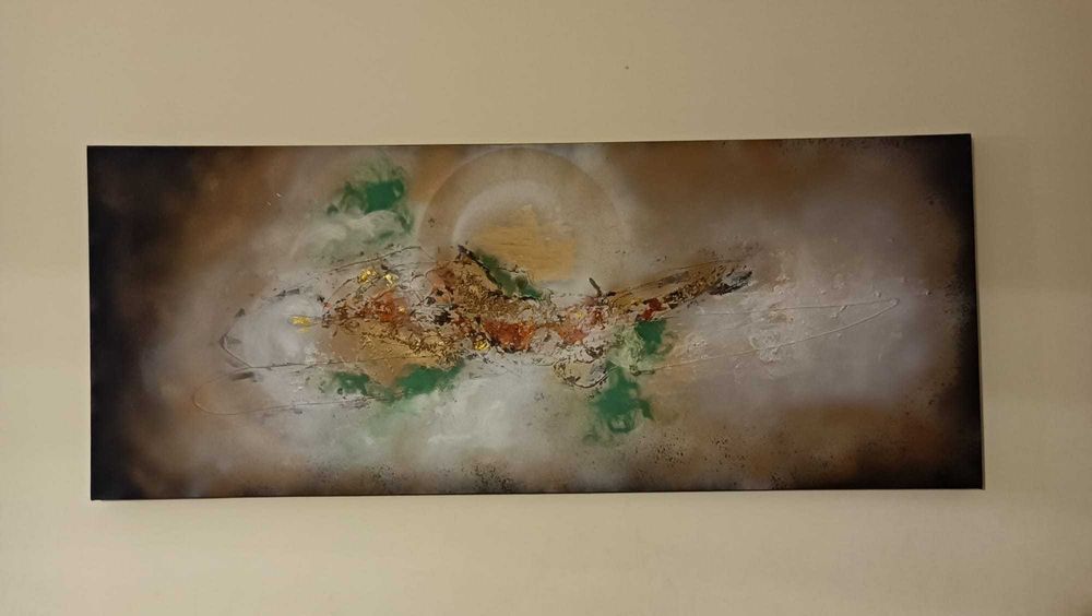 2 abstract canvases. Price is for both.64586019854595121