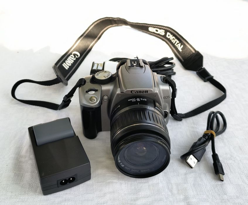 Canon 350D+ lente 18-55 + cartão 512gb