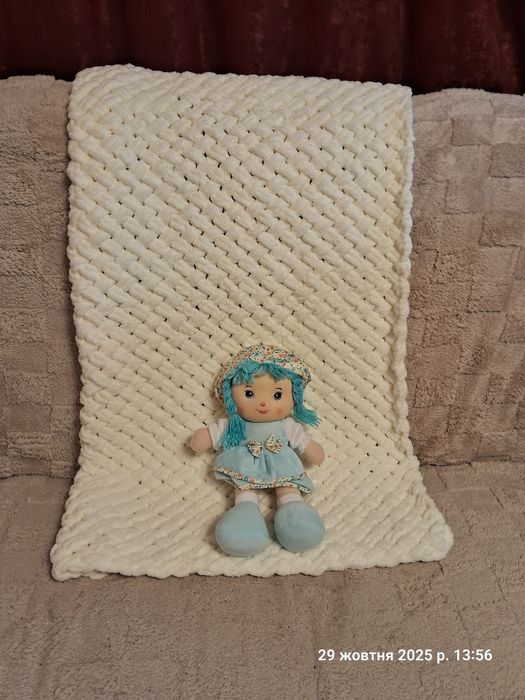 Плюшевий плед ручної роботи