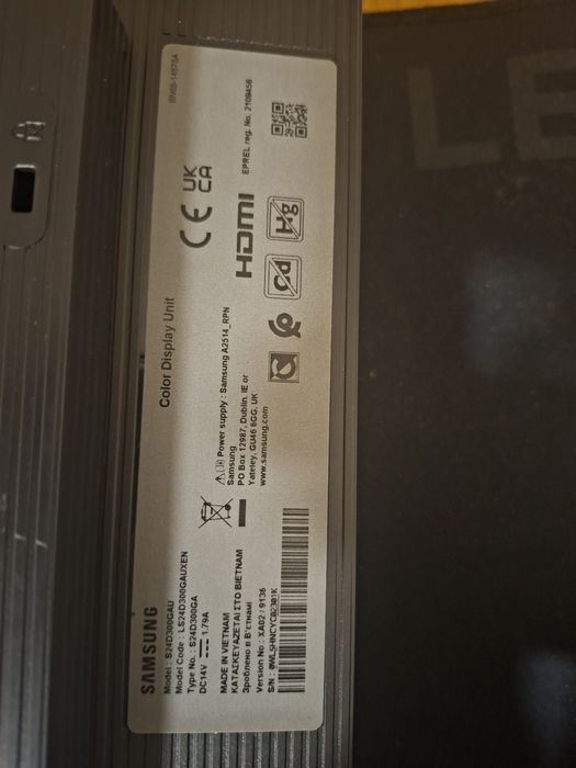 Monitor Samsung 24" Full HD IPS 100Hz – HDMI/VGA