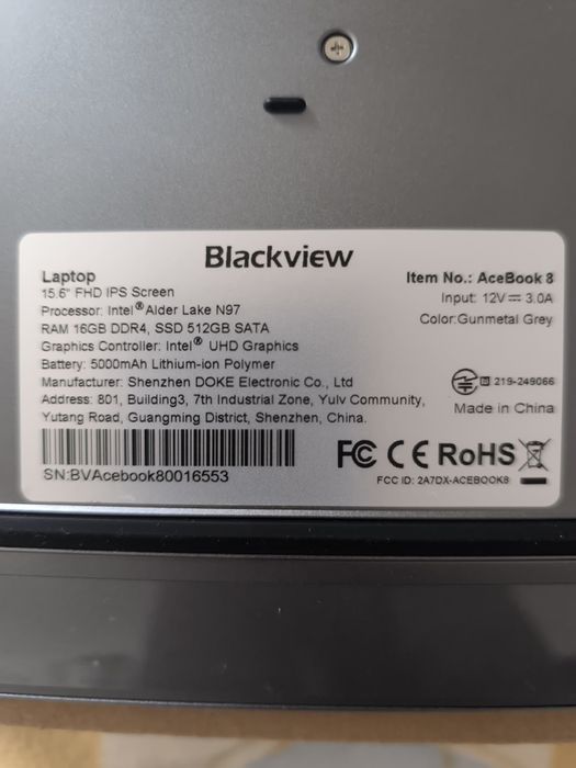 Portátil BlackView 15.6" 16GB RAM