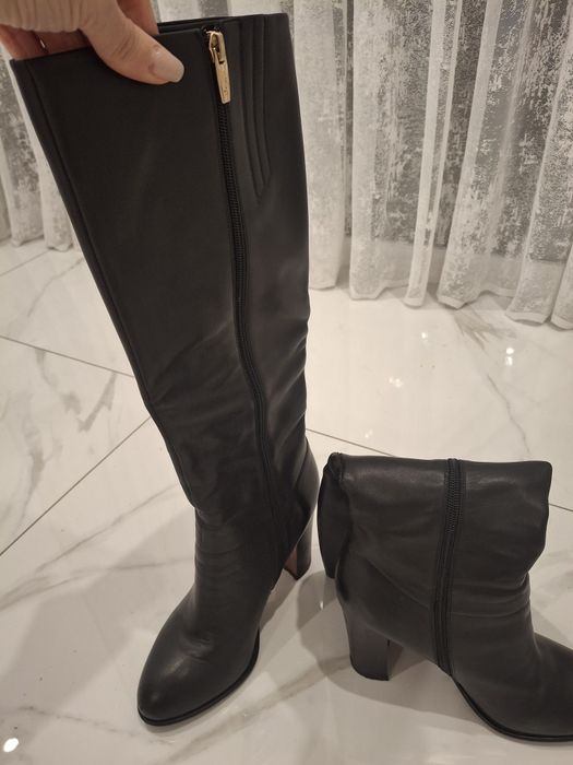 Шкіряни сапоги жіночі