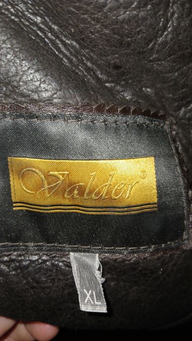 Натуральна чоловіча дублянка Valder 52 розмір, зимова, шкіра, хутро