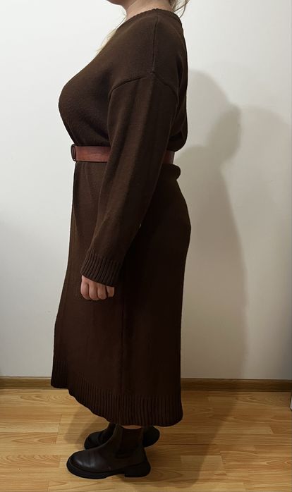 Коричнева максі сукня Українського бренду,one size