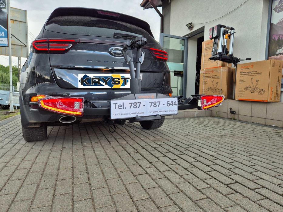 Platforma rowerowa na hak SPINDER TX2 LED zestaw na 3 rowery Bagażnik