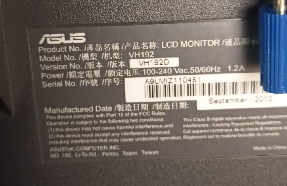 ASUS 19-Inch Monitor446761409635962881