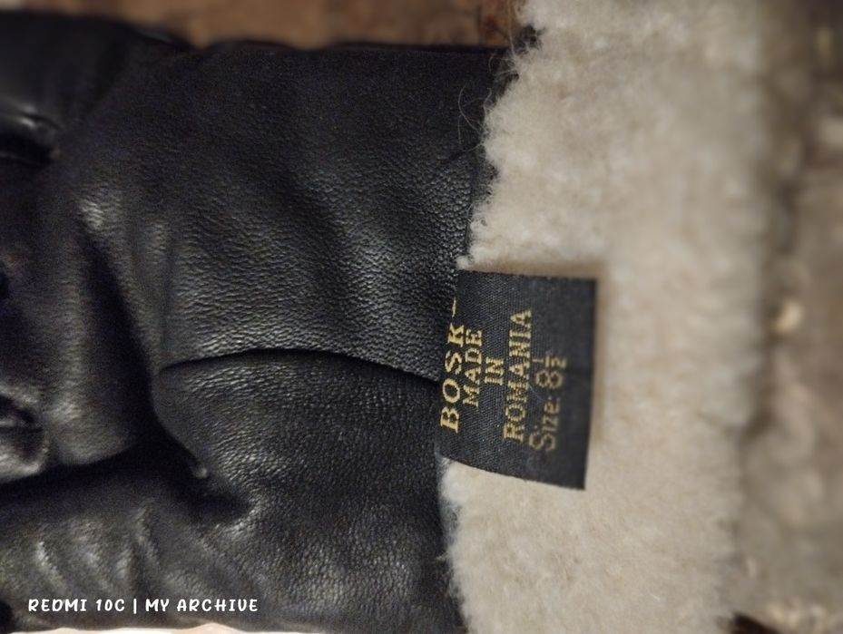 Женские кожаные перчатки на меху, Румыния.