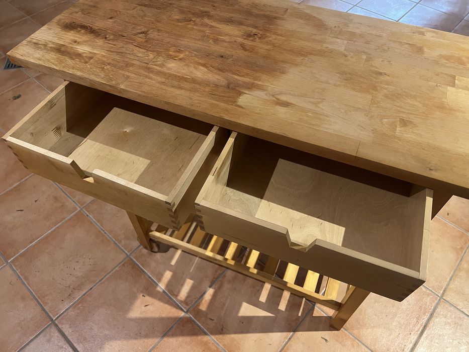 Carrinho de cozinha (madeira/bétula) 100x43cm