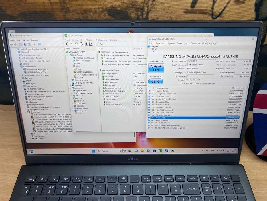 Dell Vostro 5502 15.6"WVA FHD i7-1165G7 16/512Gb MX330 2Gb