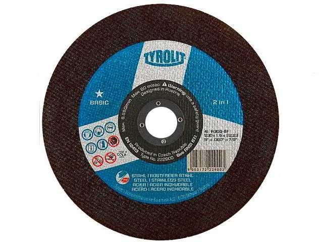 Tarcza tarcze do cięcia metalu 230x1,9 TYROLIT BASIC 2w1 230x 1,9
