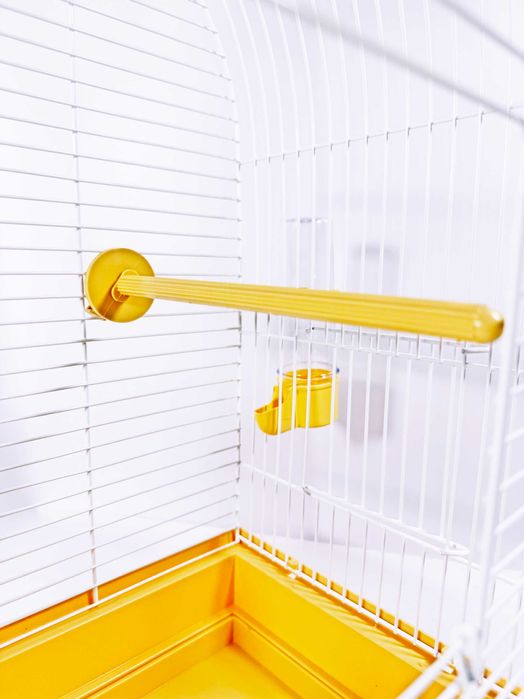 Клетка для птиц "Паверия", с аксессуарами, белый, 50х34х22см.Попугаям!