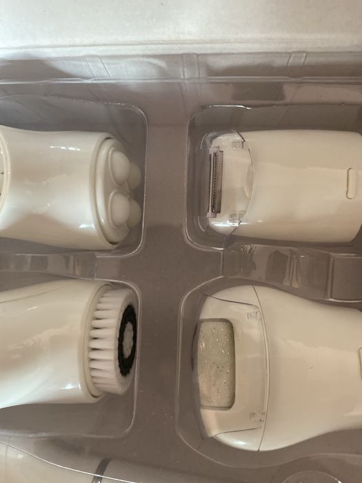 Епілятор масажер із насадками домашній Gemei GM-3072 5в1