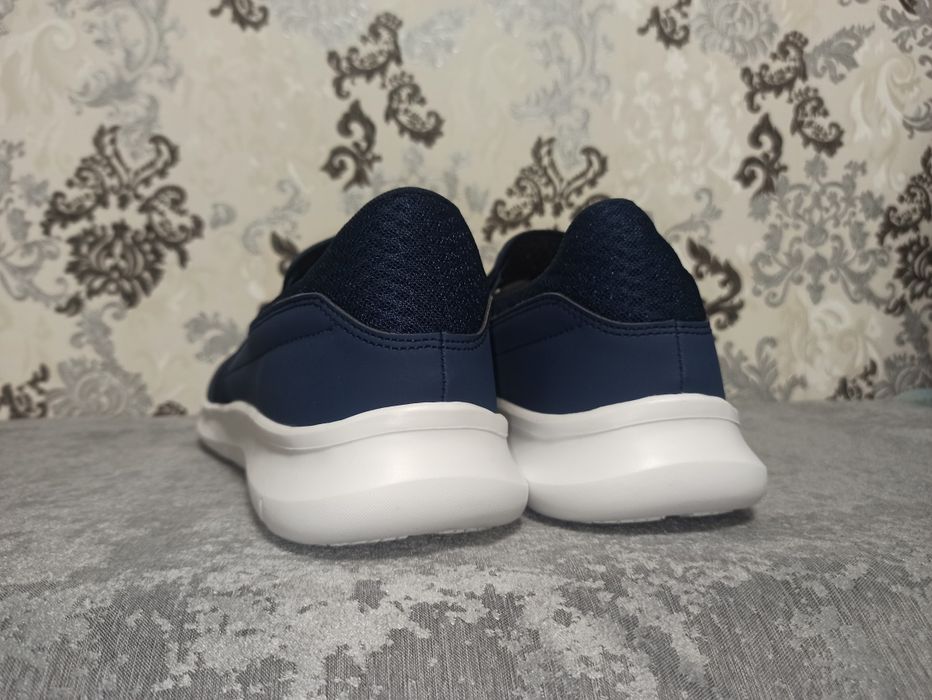 Мокасины синего цвета текстиль. размер 47