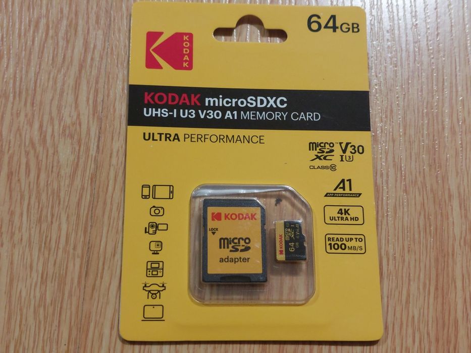 Cartão memória micro SD Kodak 64gb