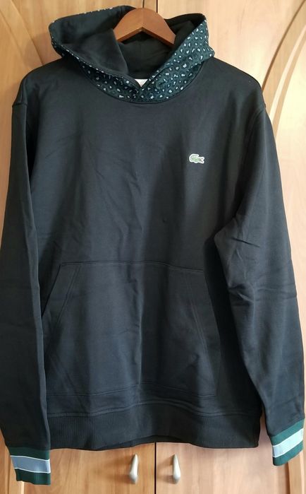 Мужской свитшот Lacoste LIVE оригинал худи с капюшоном 2XL