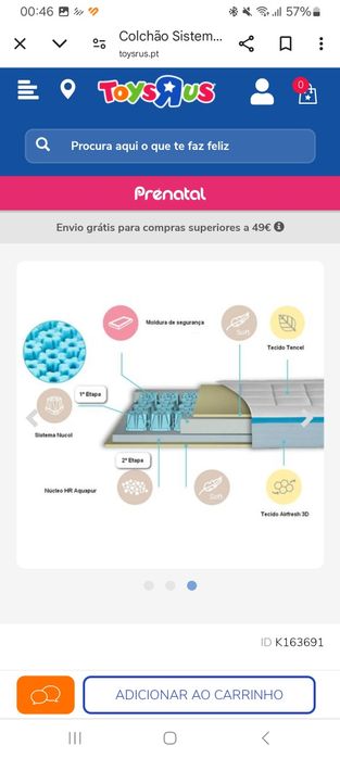 Colchão de berço para bébé